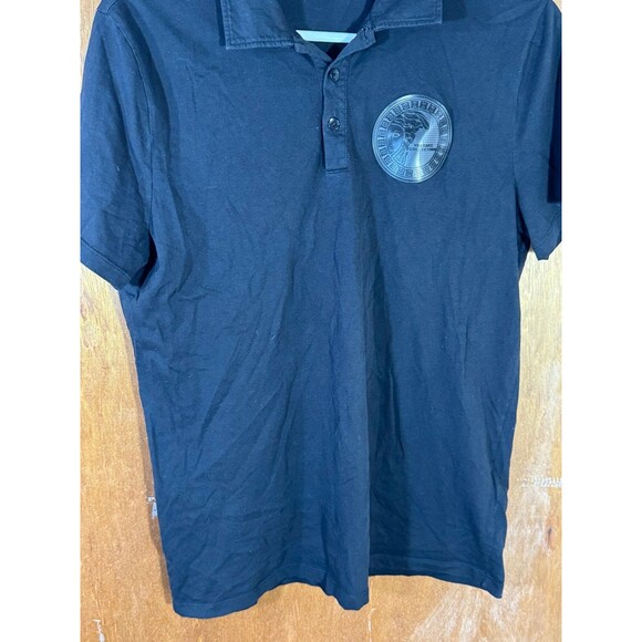 Versace Collection Big Logo Medusa‎ Head Black Polo shirt Men’s Large L - Picture 3 of 10